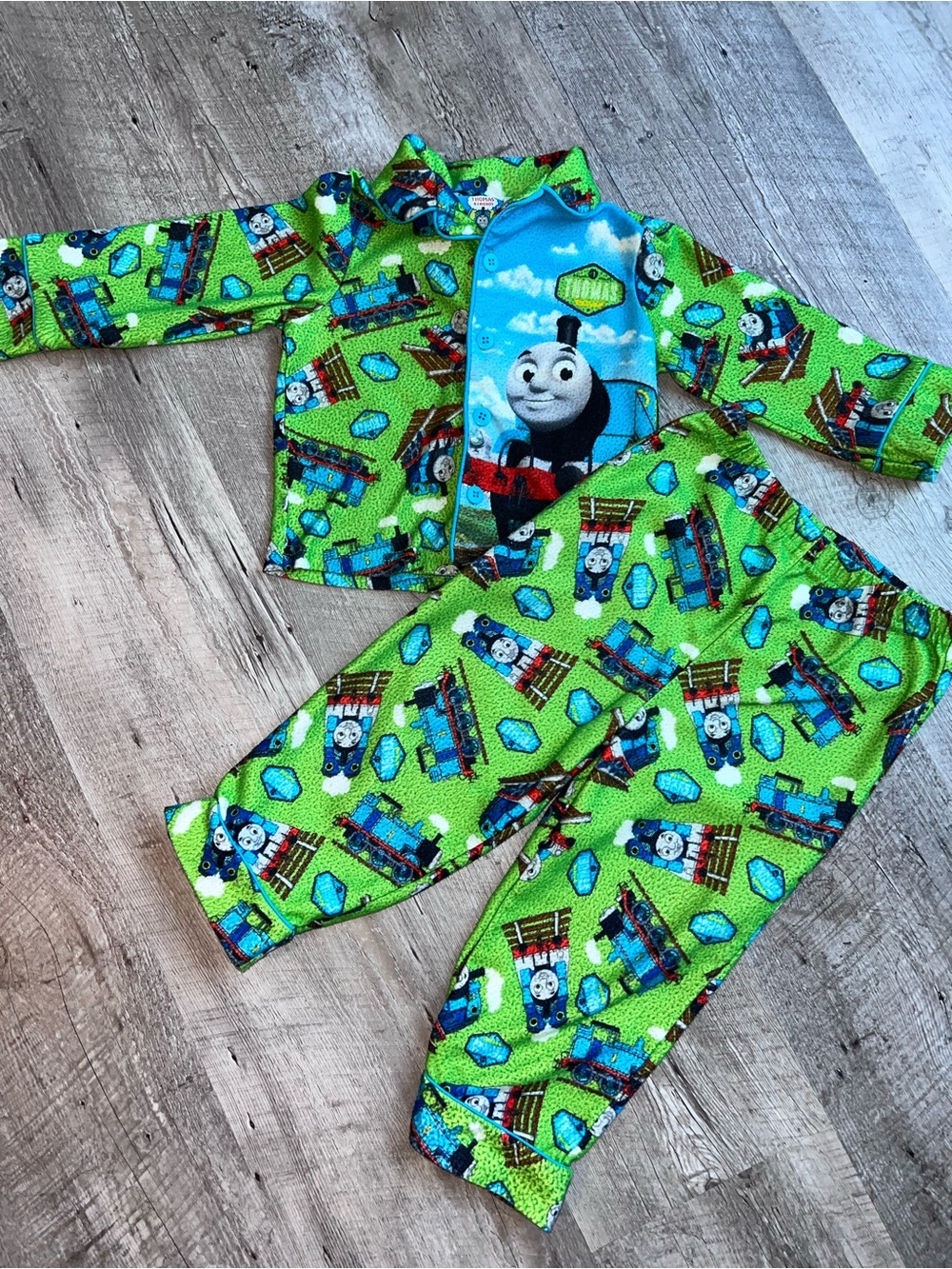 Green Thomas & Friends Toddler Pajama Set - Two-Piece Sleepwear 3T